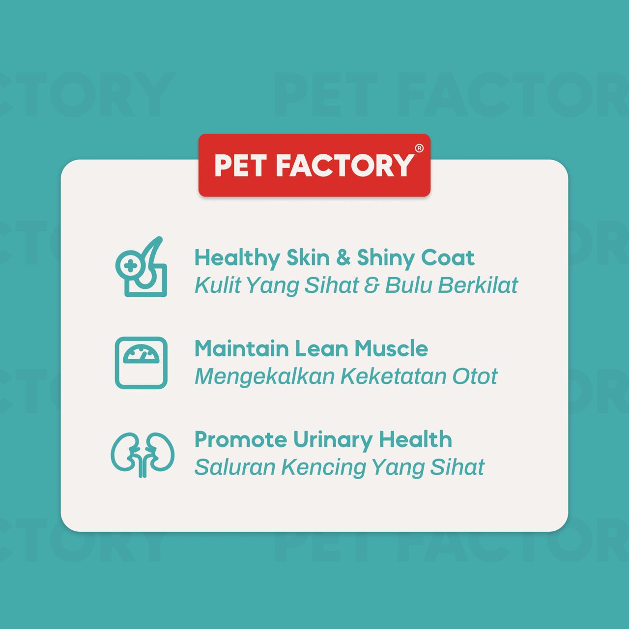 [ Pet Factory ] 10kg Premium Cat Food Ocean Fish 10kg For Hair & Skin ( Protein 32%) Makanan Kucing .