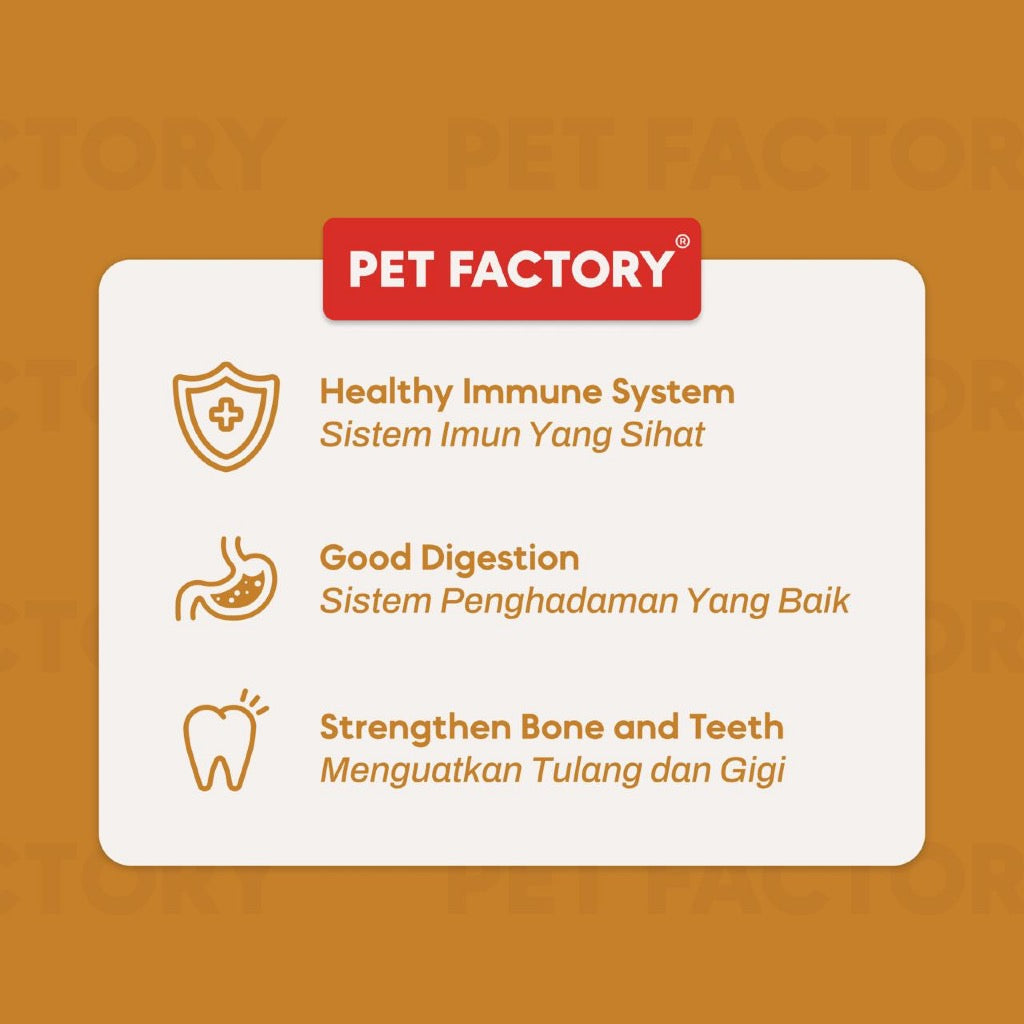 [ Pet Factory ] Repack 400g Cat Food ( Protein 32%).Chicken Tuna&Milk,Digest & Immune Makanan Kucing